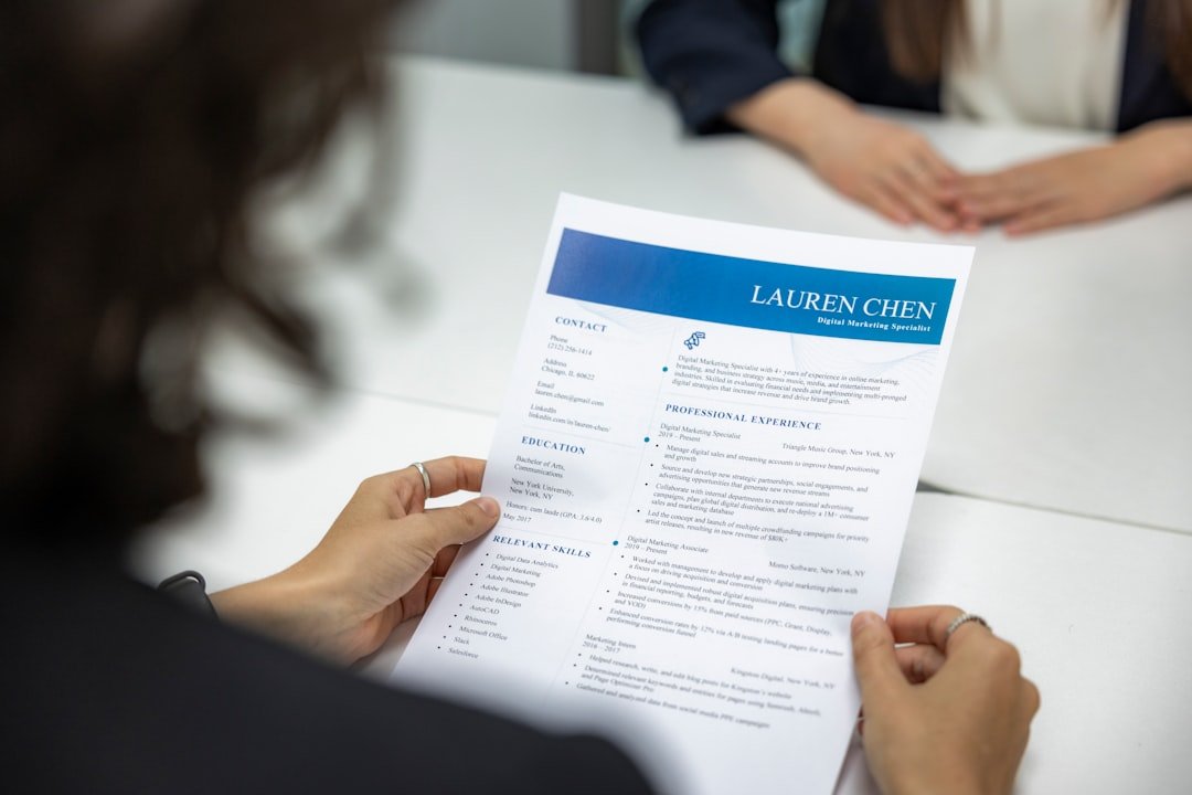Professional CV and resume for job interview